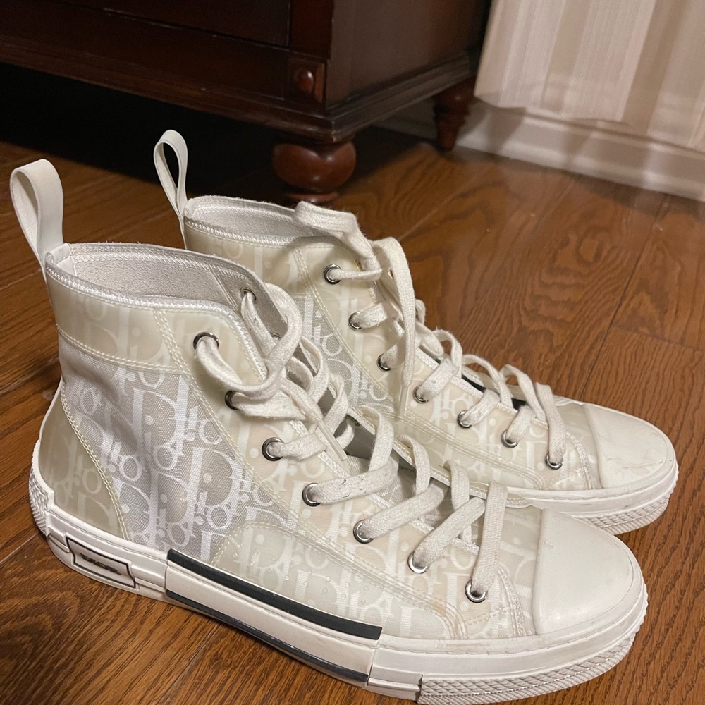 Dior White High-Top Sneakers